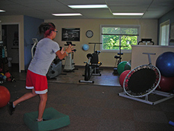 balance exercise at physical therapy